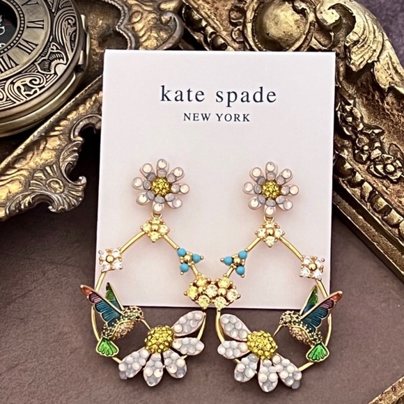 KATE SPADE • Dazzling Daisy Hoop Earrings - Picture 3 of 3
